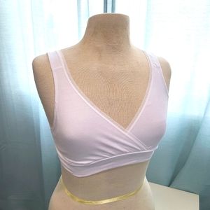 White Sport bra - breastfeeding bra